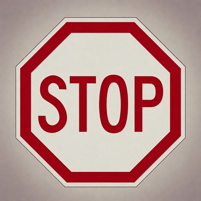 Stop sign with clear message