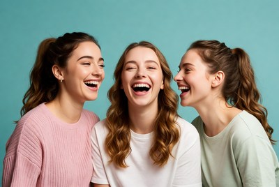 Friends enjoying a joyful moment together