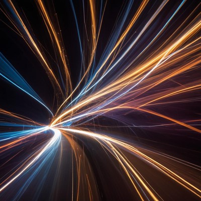 Dynamic light trails at night