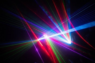 Colorful laser light show display