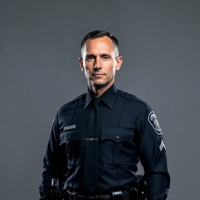 Officer in uniform for a portrait session