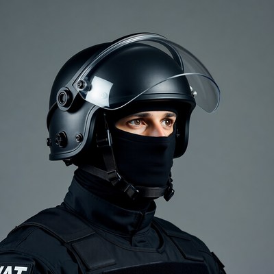 Tactical gear of a security officer