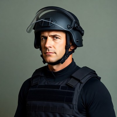 Security officer posing for portrait