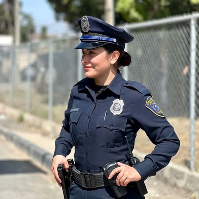 Female police officer in uniform