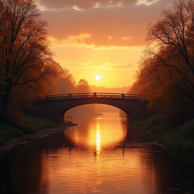 Sunset view from the bridge