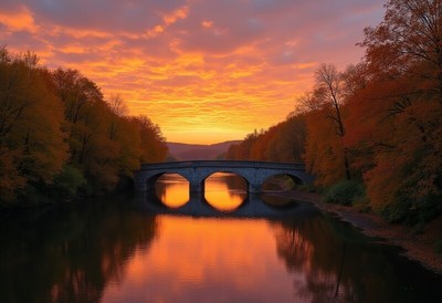 Colors of a fall sunset