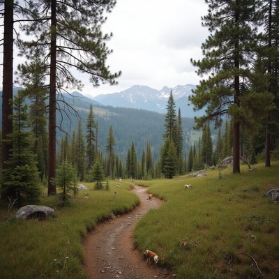 Serenity in the mountain trail