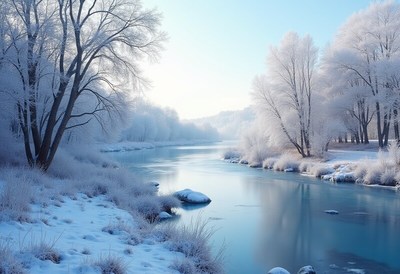 Winter wonderland by the river