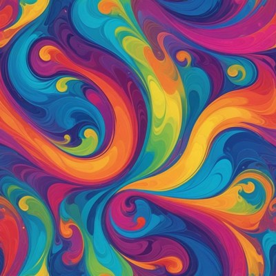 Vibrant colorful swirling pattern