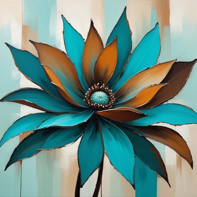 Bright flower art with bold colors