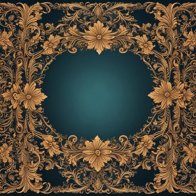 Intricate floral vintage pattern design