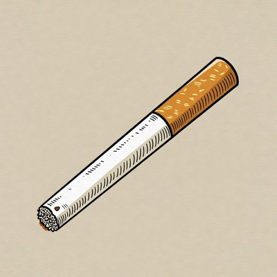 Cigarette on a neutral background
