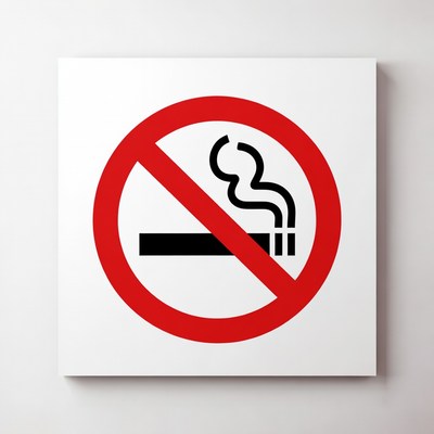 No smoking sign in urban setting