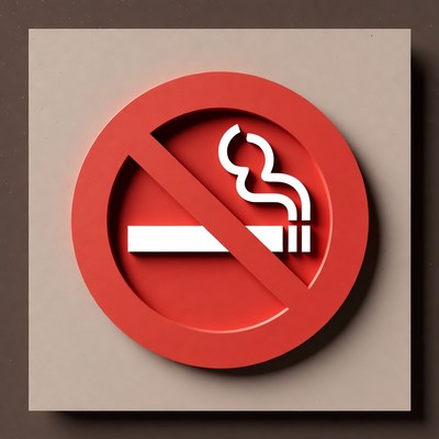 No smoking sign on wall
