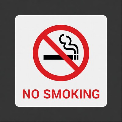 No smoking sign for public spaces