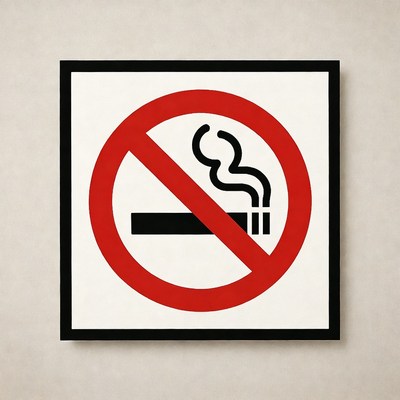 No smoking sign on wall