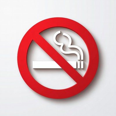 Bold no smoking sign design