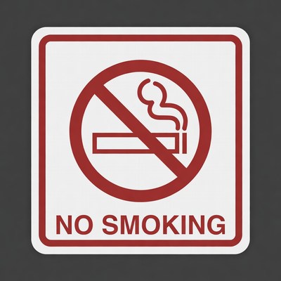 No smoking sign for public spaces