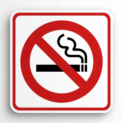 No smoking sign in public area