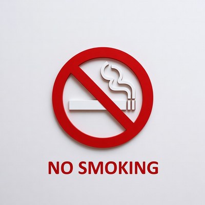 No smoking sign on wall