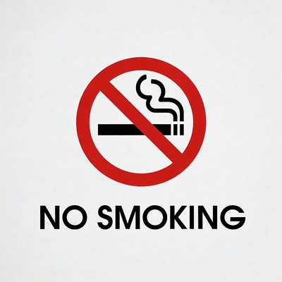 No smoking sign displayed indoors