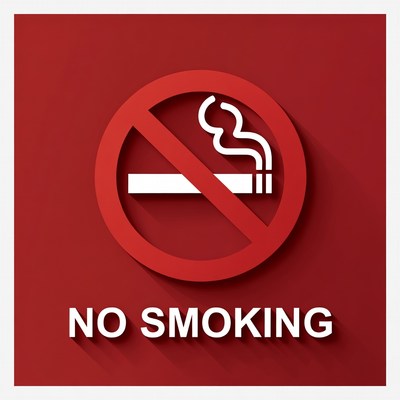 No smoking sign in public area