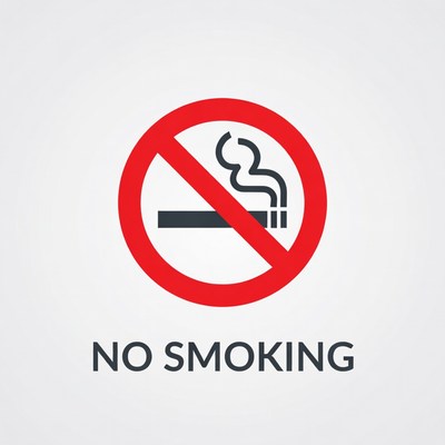 No smoking sign in public space