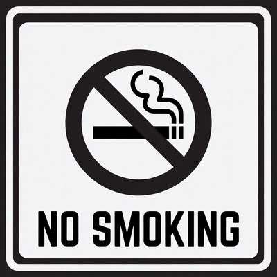 Sign indicating no smoking area