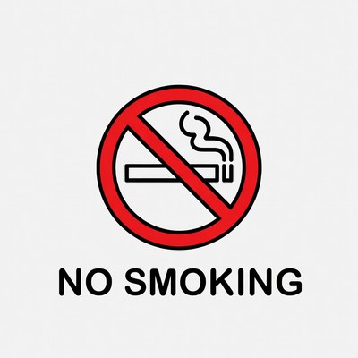 No smoking sign in public space