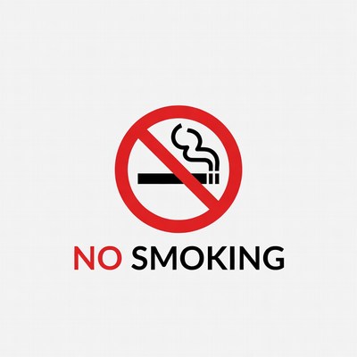 Sign prohibiting smoking in public areas