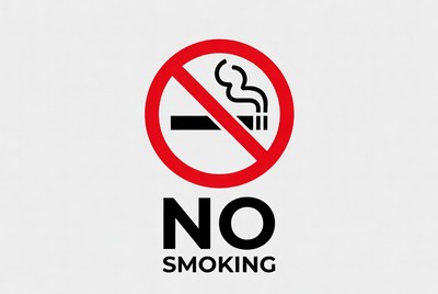No smoking warning sign design