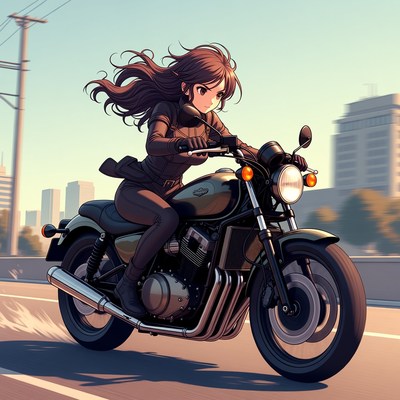 Riding through the city streets