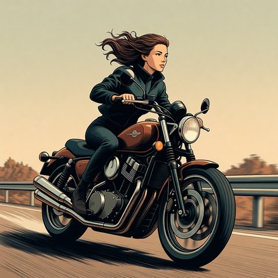 Riding through open roads with style