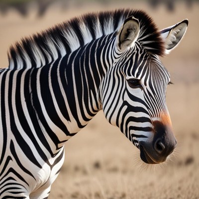 Majestic zebra grazing in the wild