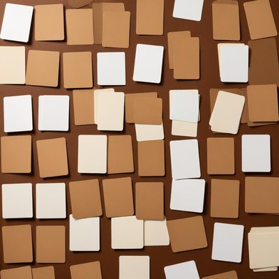 Colorful cards on a table