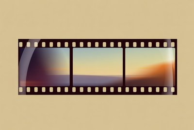 Sunset over the ocean horizon