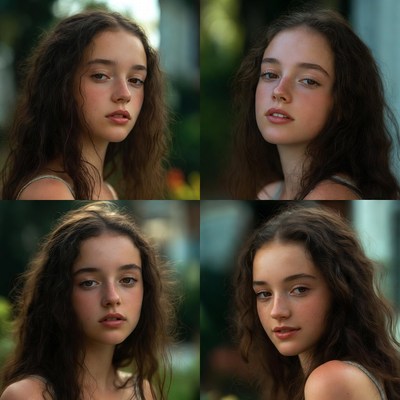 Youthful girl in natural setting