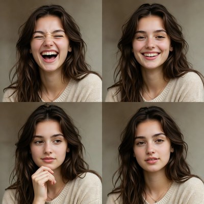 Expressions of joy and calm