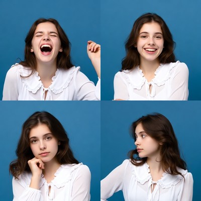 Expressions of joy and thoughtfulness