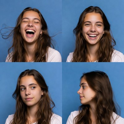 Joyful expressions on display