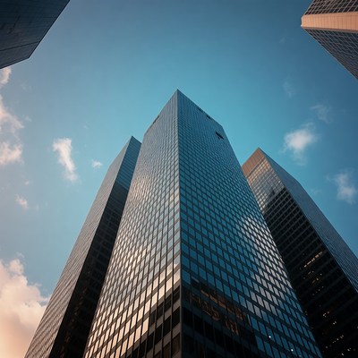 Modern skyscrapers reaching for the sky