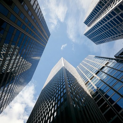 Skyscrapers reaching for sky