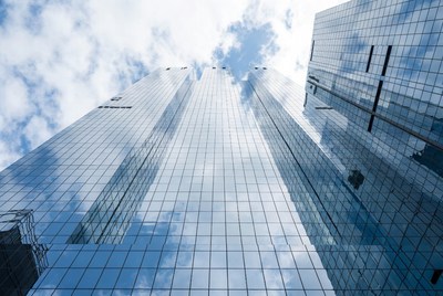 Modern skyscraper with reflective glass