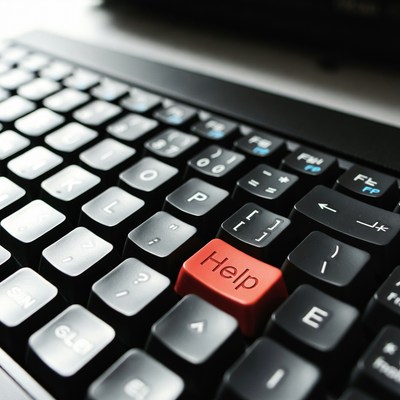 Key on keyboard requests assistance