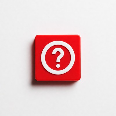 Question mark on red background