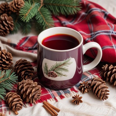 Cozy coffee moment in winter