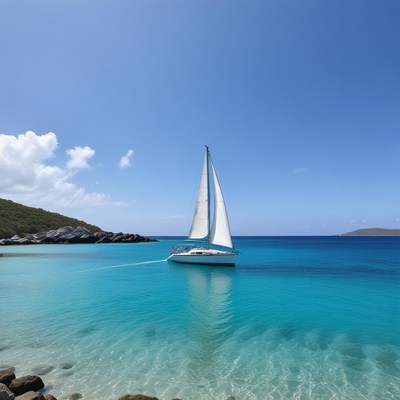 Sailing in clear blue waters