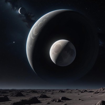 Cosmic view of celestial bodies