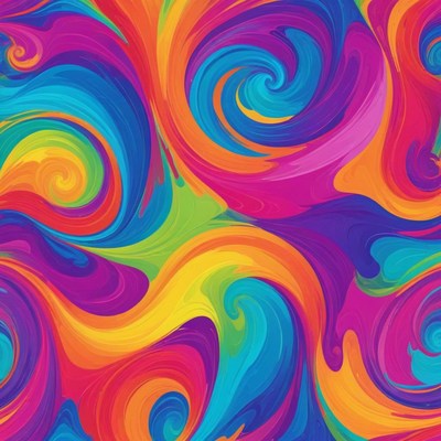 Colorful swirls of abstract art