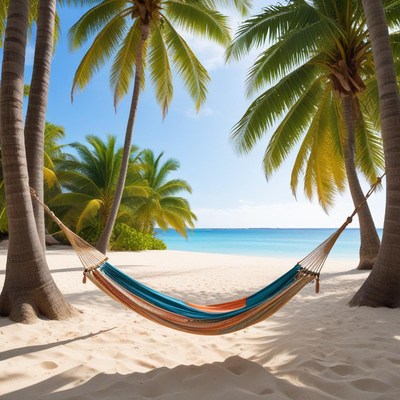 Tropical hammock by the beach